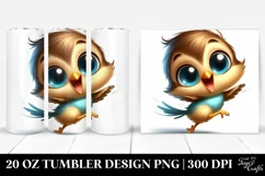 Cute Cartoon Baby Sparrow | 20 Oz Tumbler Product Image 1