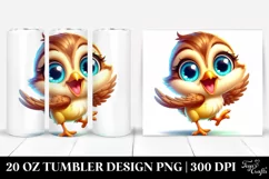 Cute Cartoon Baby Sparrow | 20 Oz Tumbler Product Image 1
