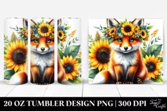 Vibrant Boho Cute Baby Fox | 20 Oz Tumbler Product Image 1