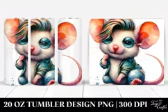 Cute Baby Mouse Posing Like a Model | 20 oz Tumbler Product Image 1