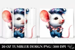 Cute Baby Mouse Posing Like a Model | 20 oz Tumbler Product Image 1