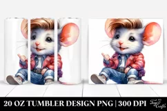 Cute Baby Mouse Posing Like a Model | 20 oz Tumbler Product Image 1