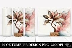 Abstract Wooden Small Magnolia | 20 Oz Tumbler Product Image 1