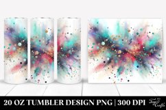 Colorful Watercolor Particles Gliterry Texture | 20 oz Product Image 1