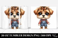 Funny Dog with Bow 20 Oz Tumbler Product Image 1