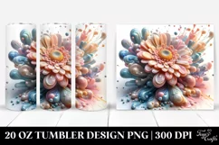 Abstract Pastel Gerbera Art 20 Oz Tumbler Product Image 1