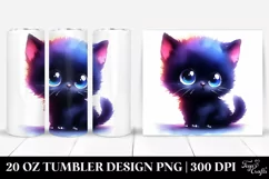 Simple Vibrant Baby Cat Drawing | 20 Oz Tumbler Product Image 1