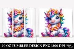 Colorful Baby Unicorn Lei. 20 Oz Tumbler Design Product Image 1