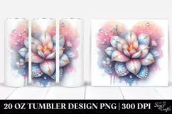 Abstract Vibrant Gardenia Heart | 20 Oz Tumbler Product Image 1
