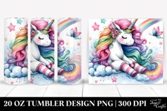 Colorful Watercolor of Unicorn | 20 oz Tumbler Product Image 1