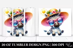 Colorful Cute Baby Zebra | 20 oz Tumbler Product Image 1
