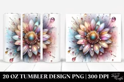 Abstract Pastel Sunflower | 20 oz Tumbler Product Image 1
