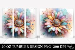 Abstract Shiny Sunflower Tumbler | 20 oz Tumbler Product Image 1