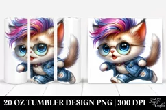 Baby Cat Running 20 Oz Tumbler Product Image 1