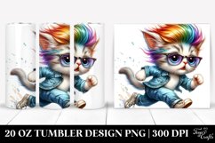 Baby Cat Running 20 Oz Tumbler Product Image 1