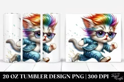 Baby Cat Running 20 Oz Tumbler Product Image 1