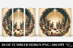 Retro Nativity Scene Clipart, High-Res 20 Oz Tumbler Product Image 1