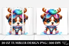 Colorful Cute Puppy 20 Oz Tumbler Product Image 1