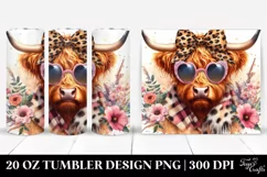 Elegant Highland Cow Tumbler Product Image 1