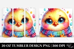 Colorful Smiling Baby Chicken | 20 Oz Tumbler Product Image 1
