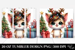 Cute Baby Kitten with Christmas Lights 20 Oz Tumbler Product Image 1