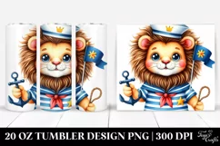 Funny Lion Sailor Suit | 20 Oz Tumbler Product Image 1