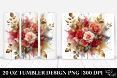 Vibrant Red Roses Bouquet | 20 Oz Tumbler Product Image 1
