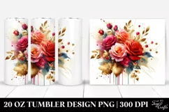Vibrant Red Roses Bouquet | 20 Oz Tumbler Product Image 1