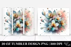 Abstract Pastel Narcissus Art 20 Oz Tumbler Product Image 1