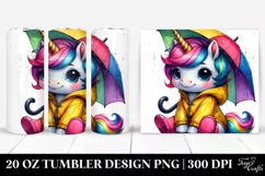 Cute Unicorn Sitting 20 Oz Tumbler Product Image 1