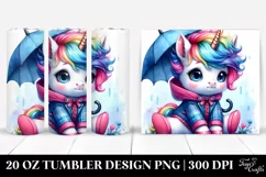 Cute Unicorn Sitting 20 Oz Tumbler Product Image 1