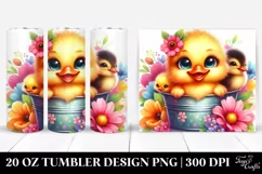 Colorful Smiling Baby Duckling | 20 Oz Tumbler Product Image 1