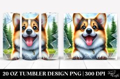 Crazy Pembroke Welsh Corgi Forest | 20 Oz Tumbler Product Image 1