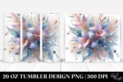 Shiny Lobelia Abstract Clipart, 20 Oz Tumbler Product Image 1