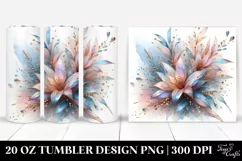 Shiny Lobelia Abstract Clipart, 20 Oz Tumbler Product Image 1
