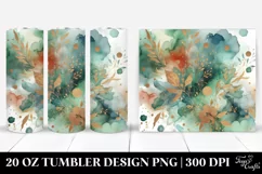 Colorful Greenish Background with Golden Foil Product Image 1