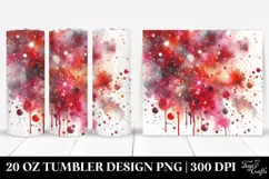Colorful Redish Watercolor Particles with Gliterry Texture Product Image 1