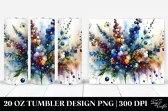 Colorful Small Stained Delphinium | 20 oz Tumbler Product Image 1