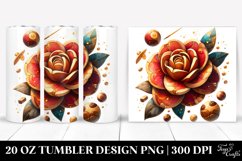 Wooden Small Camellia | 20 Oz Tumbler Product Image 1
