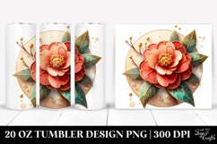 Wooden Small Camellia | 20 Oz Tumbler Product Image 1
