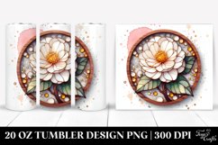 Wooden Small Camellia | 20 Oz Tumbler Product Image 1