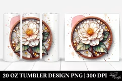 Wooden Small Camellia | 20 Oz Tumbler Product Image 1