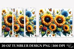 Vibrant Sunflowers Drawing Tumbler Product Image 1
