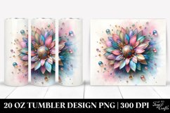 Abstract Shiny Sunflower Tumbler Product Image 1
