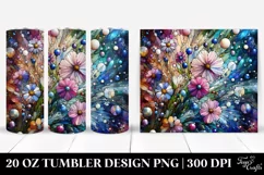 Colorful Small Stained Cosmos | 20 oz Tumbler Product Image 1