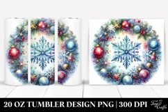 Vibrant Christmas Snowflake | 20 oz Tumbler Product Image 1