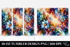 Colorful Small Stained Cosmos | 20 oz Tumbler Product Image 1
