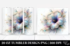 Abstract Pastel Petunia Art 20 Oz Tumbler Product Image 1