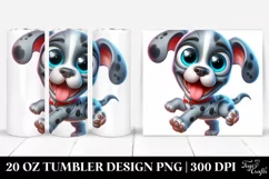 Colorful Dancing Great Dane Clipart, High-Res 20 Oz Tumbler Product Image 1
