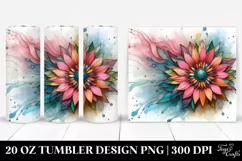Abstract Wooden Sunflower Tumbler Product Image 1